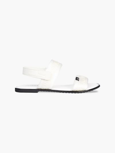 Calvin Klein Cipők HU378478 | Calvin Klein Logo Női Szandál Világos Fehér